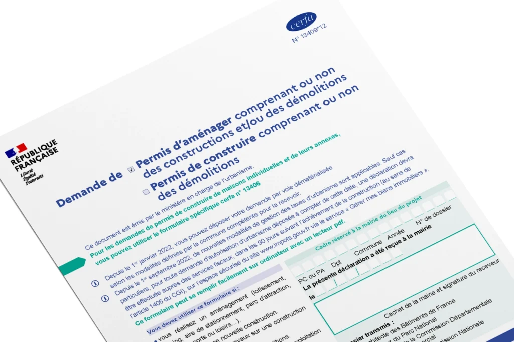 Une demande de permis de construction