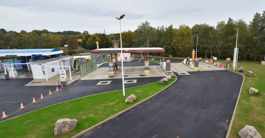 La rénovation d'une station service